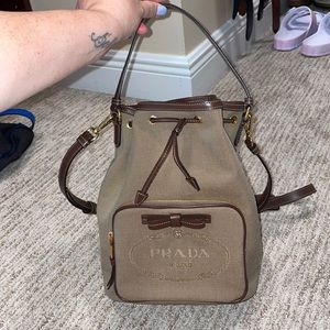 Prada Logo Bucket Bag